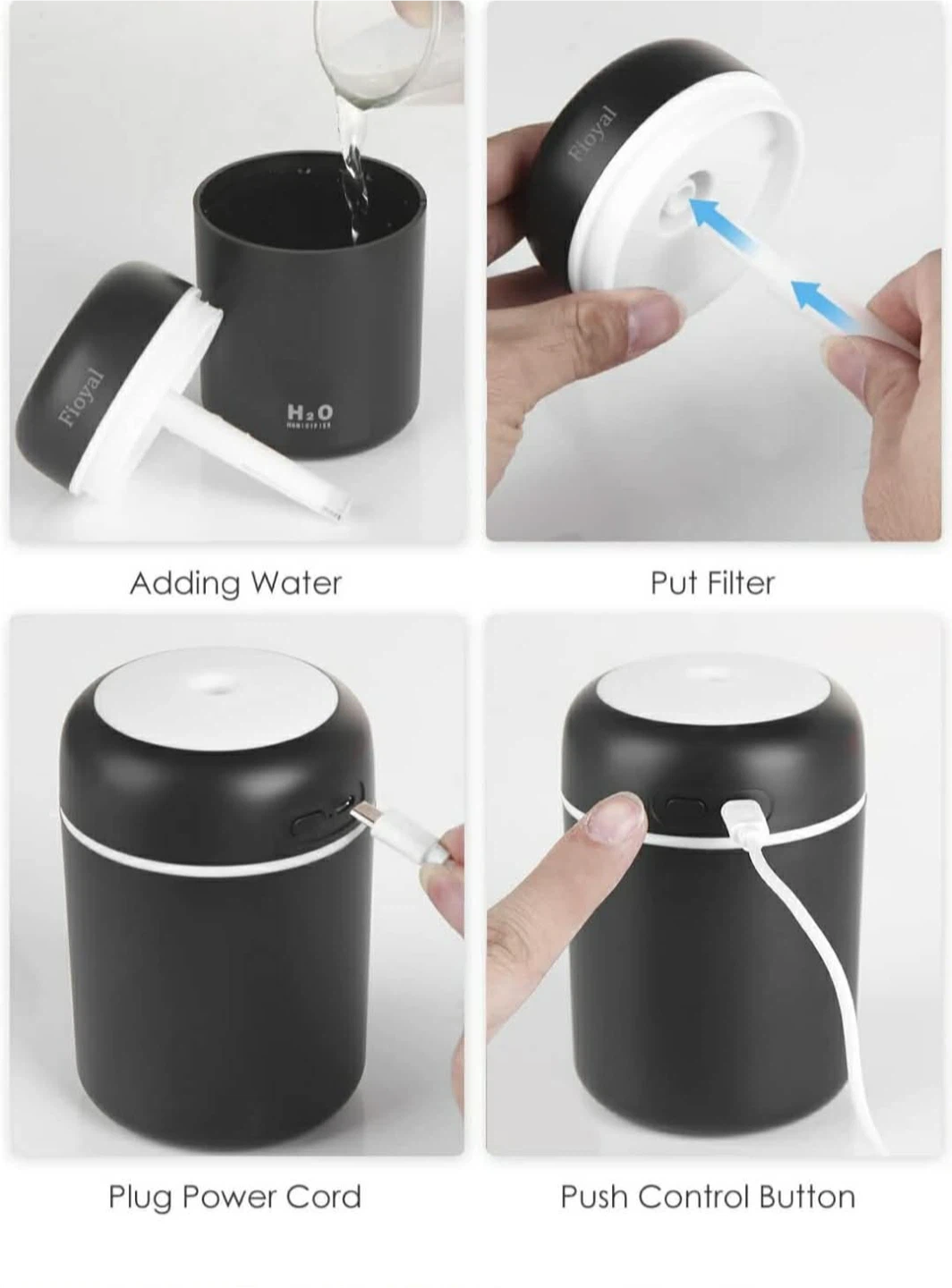 Fioyal Portable USB Humidifier with RGB Light - photo 4
