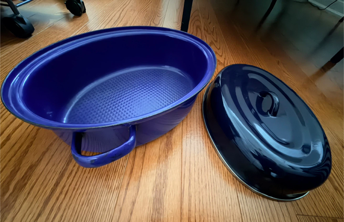 Enamel Roasting Pan with Lid - photo 2