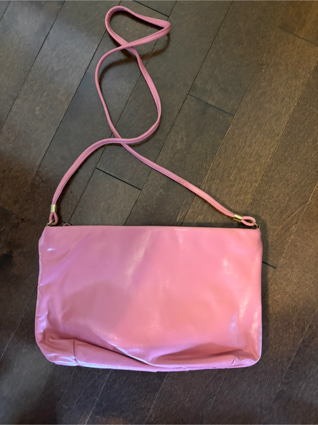 Pink Genuine Leather Clutch/Crossbody Bag - Made in Canada - photo 2