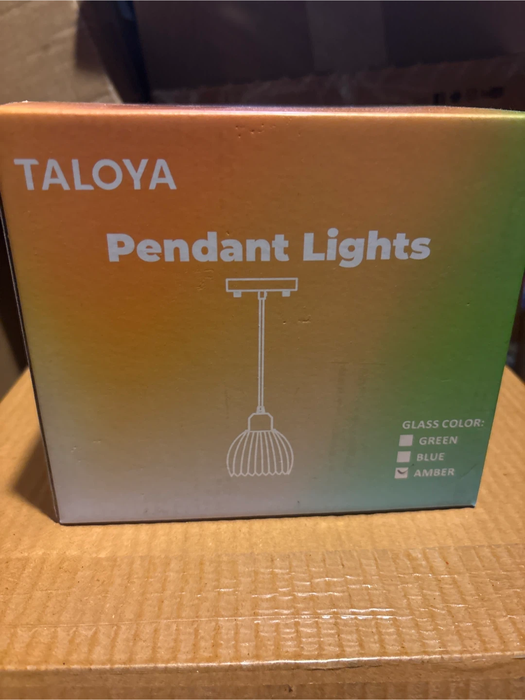 Taloya Amber Glass Pendant Light