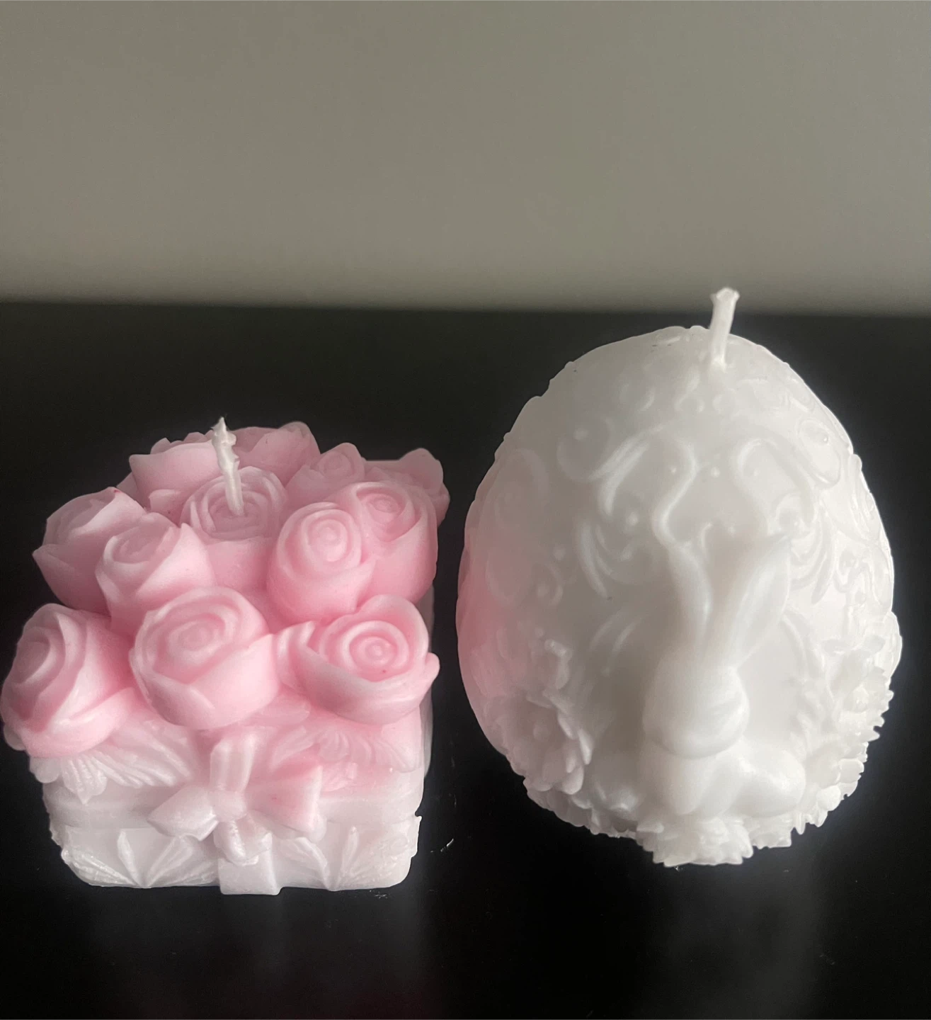 Easter Egg and Rose Basket Candles