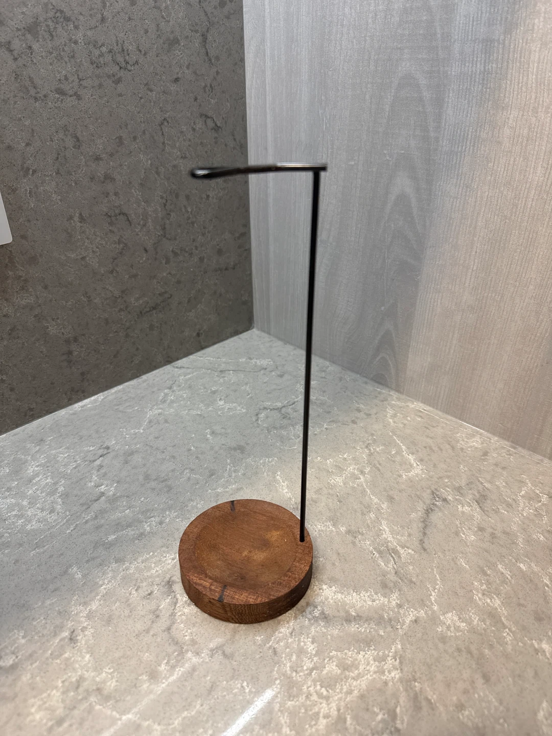 Incense Holder Wooden Base Metal Stand