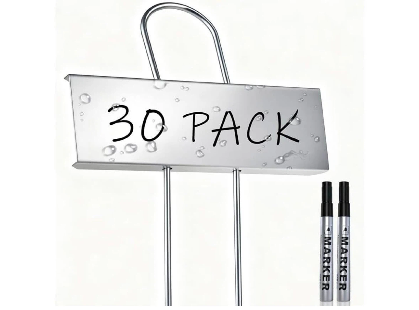 30 Pack Metal Plant Labels with Marker