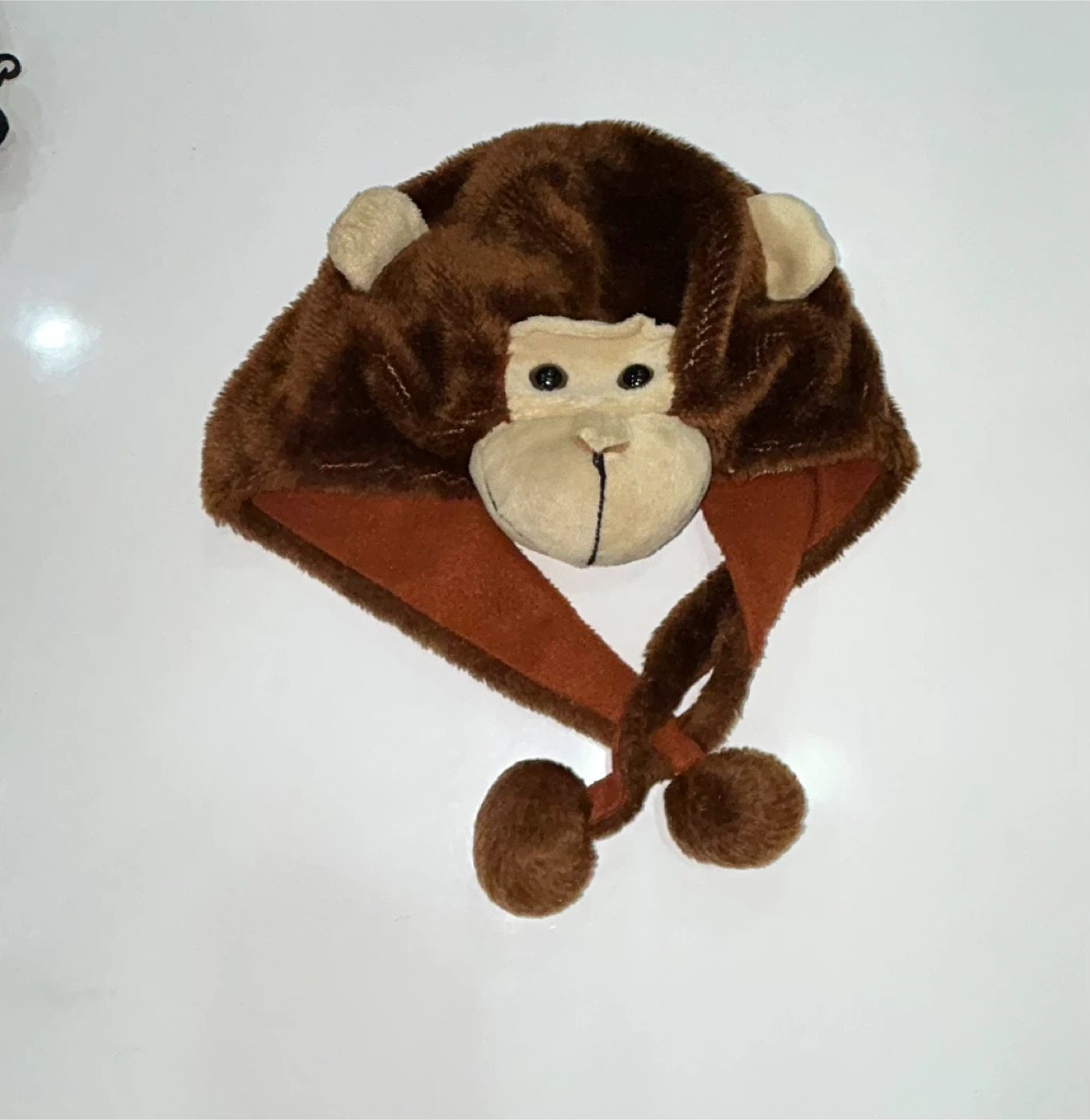 Monkey Plush Hat with Tassels