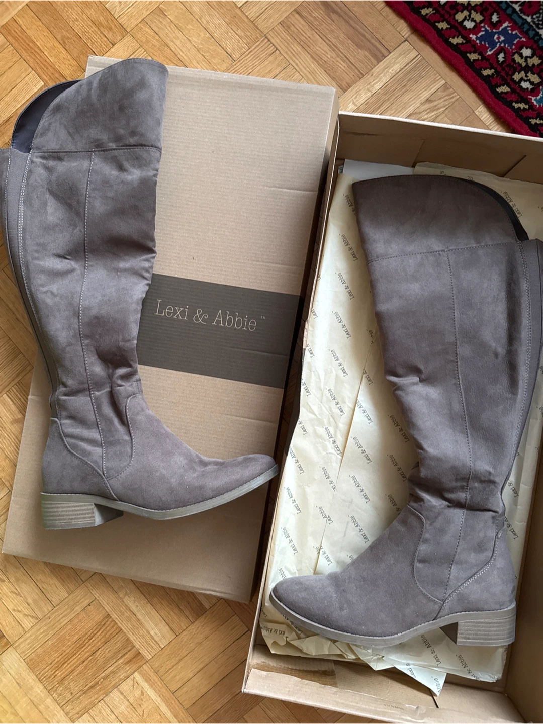 Lexi & Abbie Women's Brown Suede Knee-High Boots