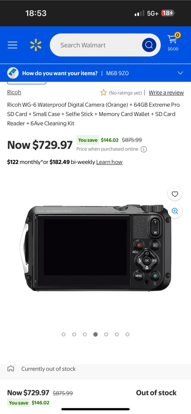 Ricoh WG-6 Waterproof Digital Camera (BLACK) with 64GB SD Card - photo 3