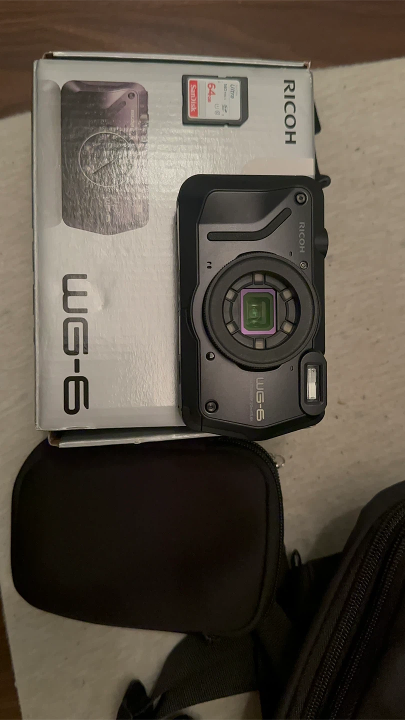 Ricoh WG-6 Waterproof Digital Camera (BLACK) with 64GB SD Card
