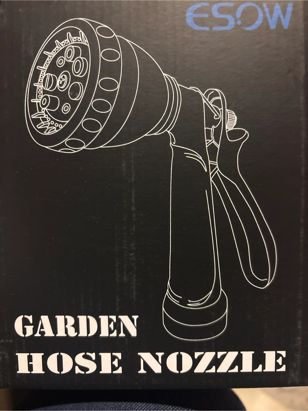 ESOW 7 Pattern Heavy Duty Metal Garden Hose Nozzle