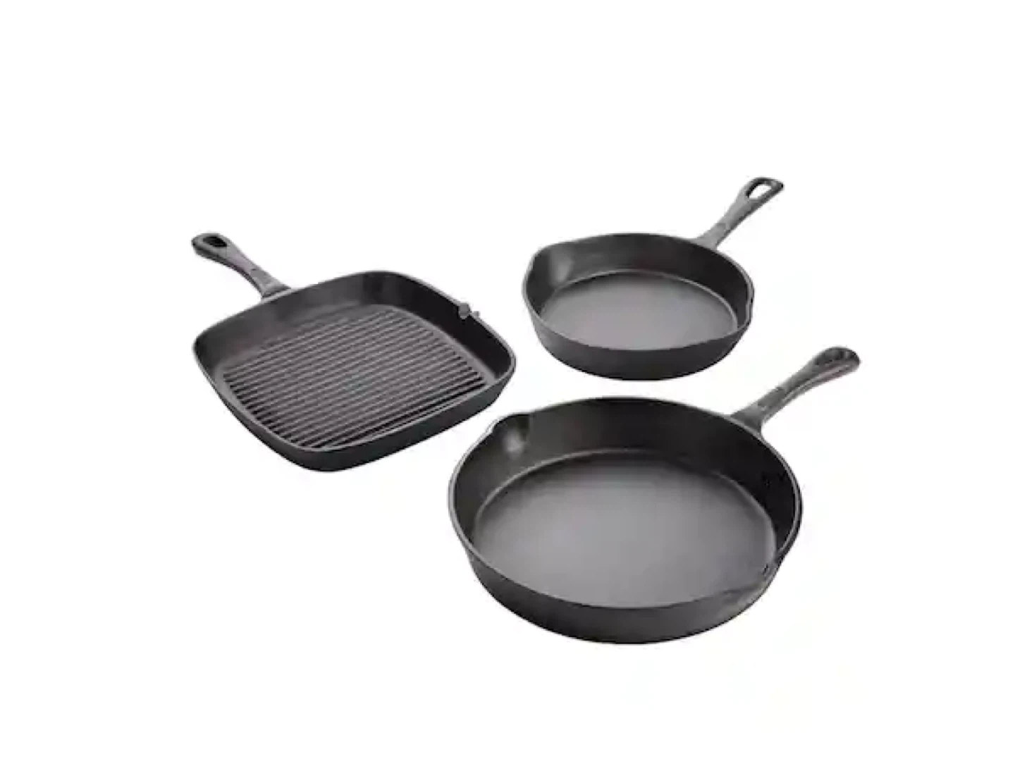 Everyday Essentials 3-Piece Cast Iron Skillet Set - photo 3