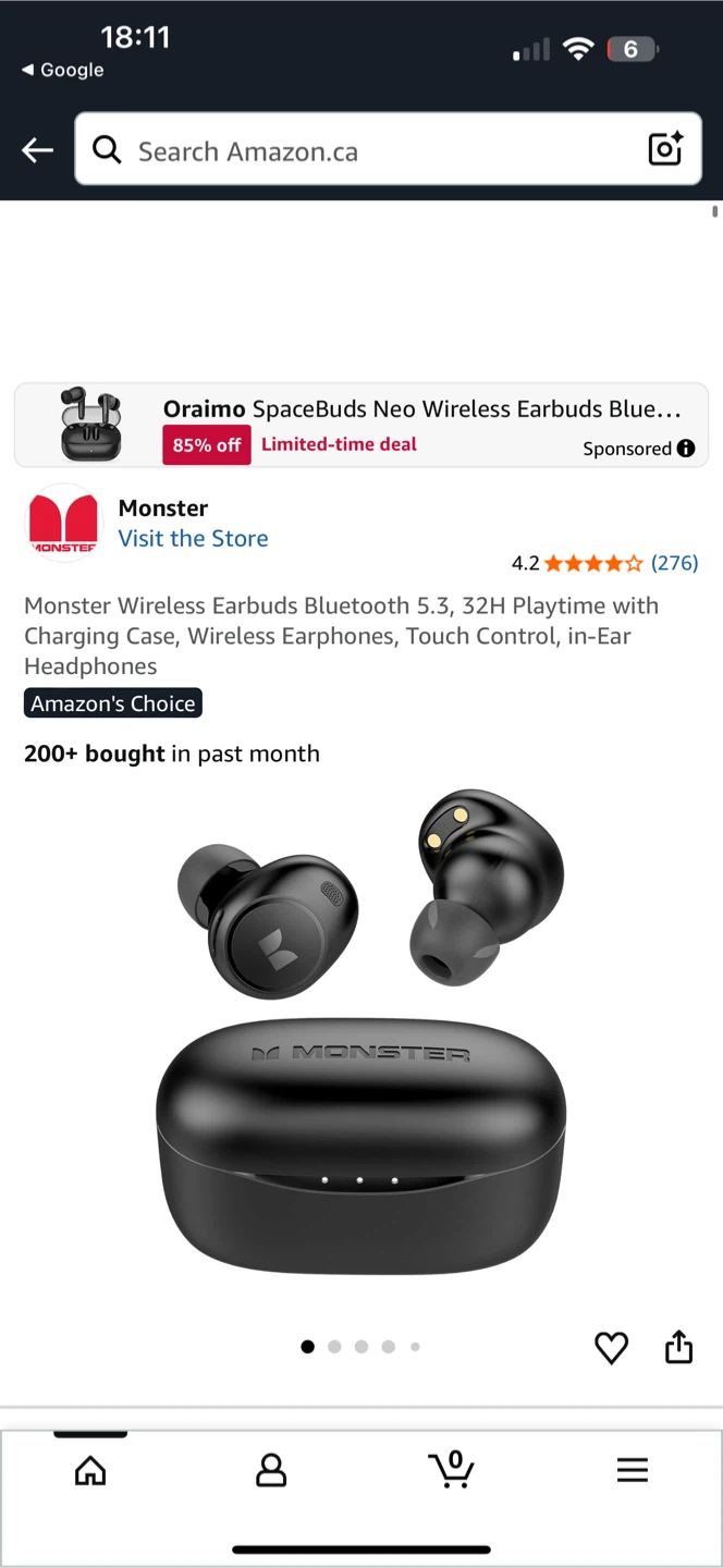 Monster Wireless Earbuds with Charging Case