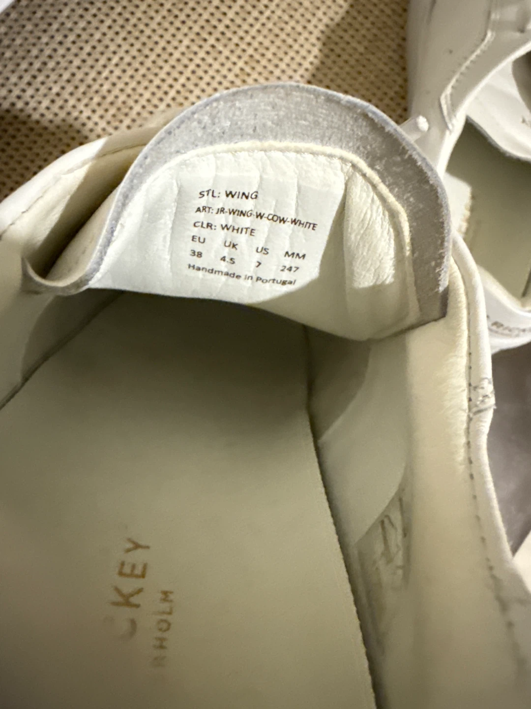 Jim Rickey "Wing" White Leather Sneakers - US 7 - photo 3