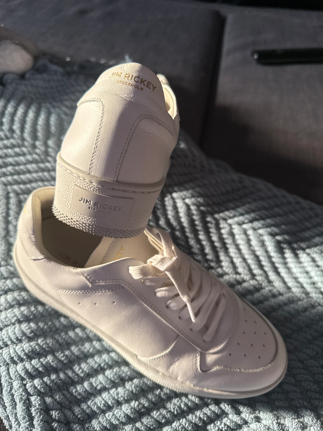 Jim Rickey "Wing" White Leather Sneakers - US 7 - photo 2