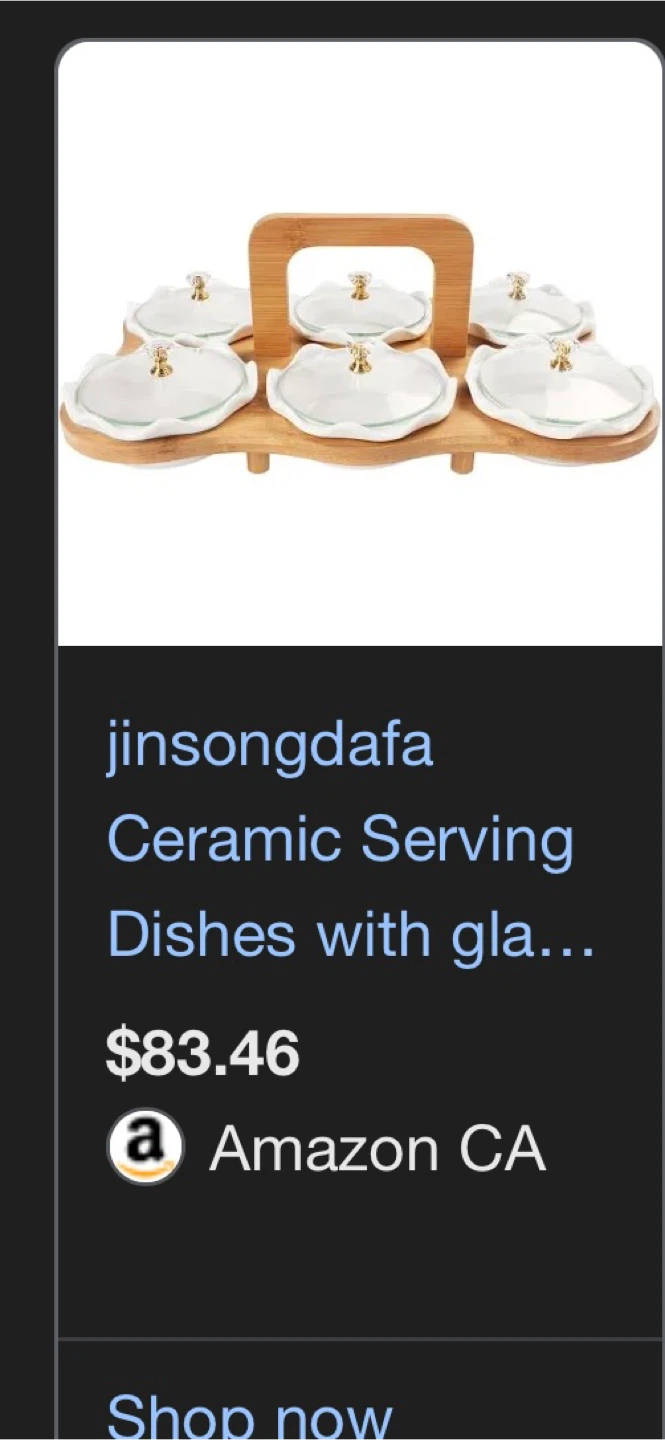 jinsongdafa Ceramic Serving Dishes with Glass Lids - photo 2