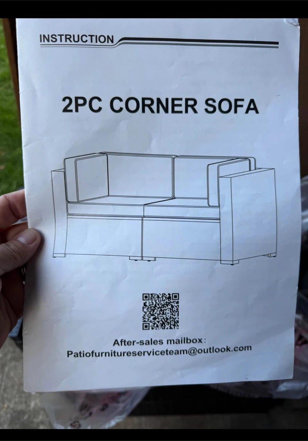 2 Piece Corner Sofa Set with Red Cushions - photo 3