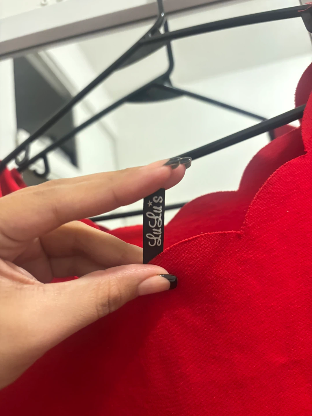 LuLu's Red Scallop Neckline Fit and Flare Dress - photo 3