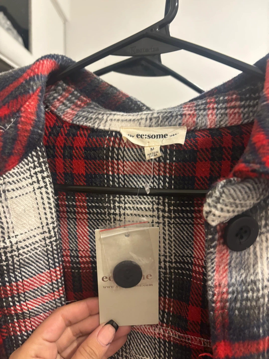 ee:some Plaid Shacket Size M - photo 3