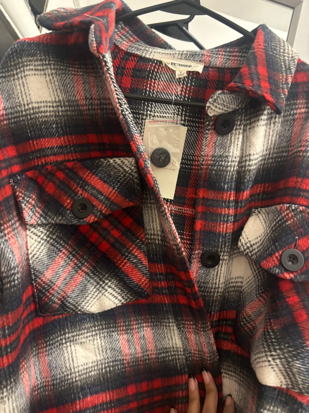 ee:some Plaid Shacket Size M - photo 5