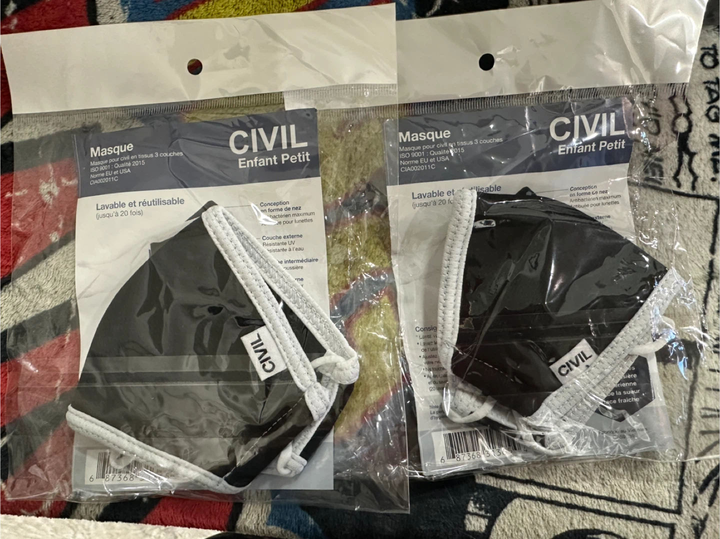 CIVIL Enfant Petit Reusable Face Masks (2 Pack)