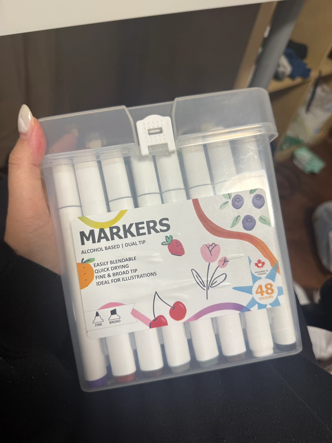 48 Colors Alcohol Based Dual Tip Markers