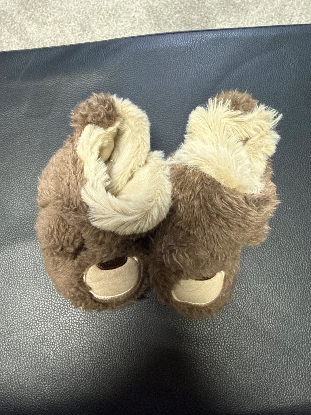 Fuzzy Teddy Bear Slippers