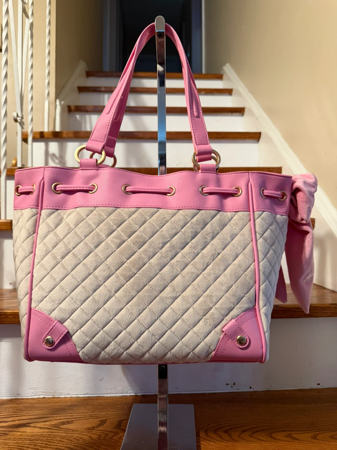 Juicy Couture Quilted Tote Bag Pink - photo 4
