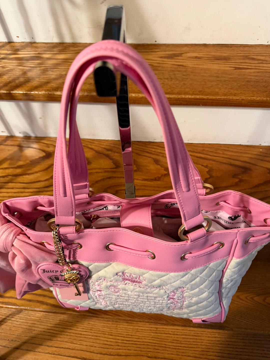 Juicy Couture Quilted Tote Bag Pink - photo 3