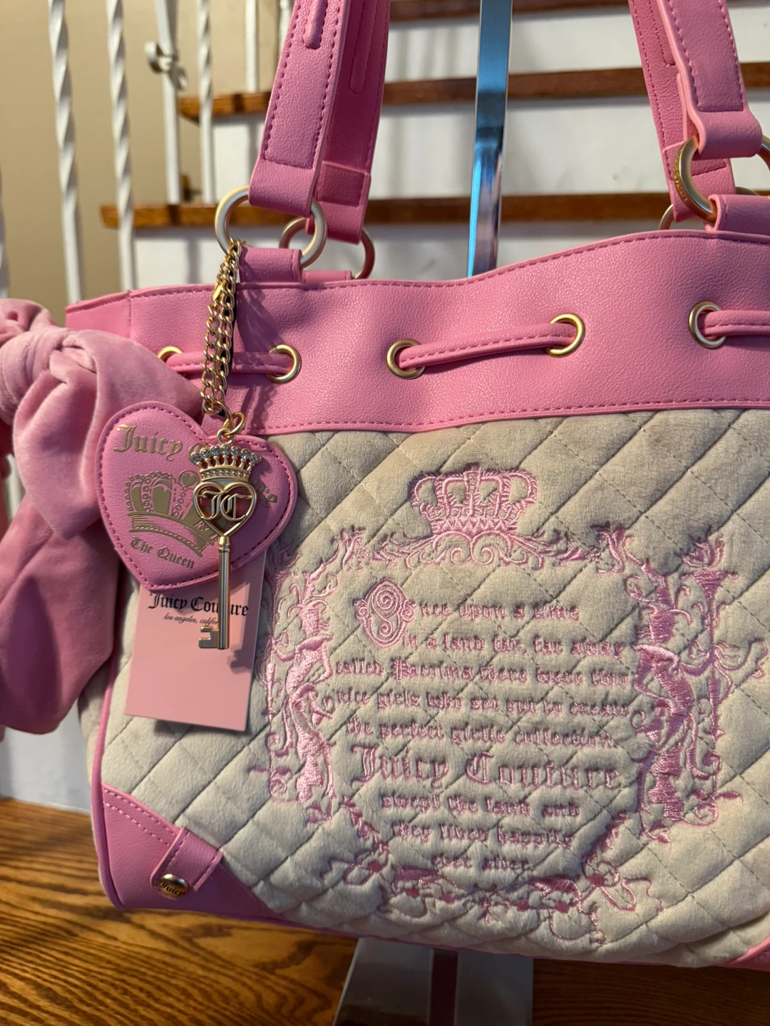 Juicy Couture Quilted Tote Bag Pink - photo 2