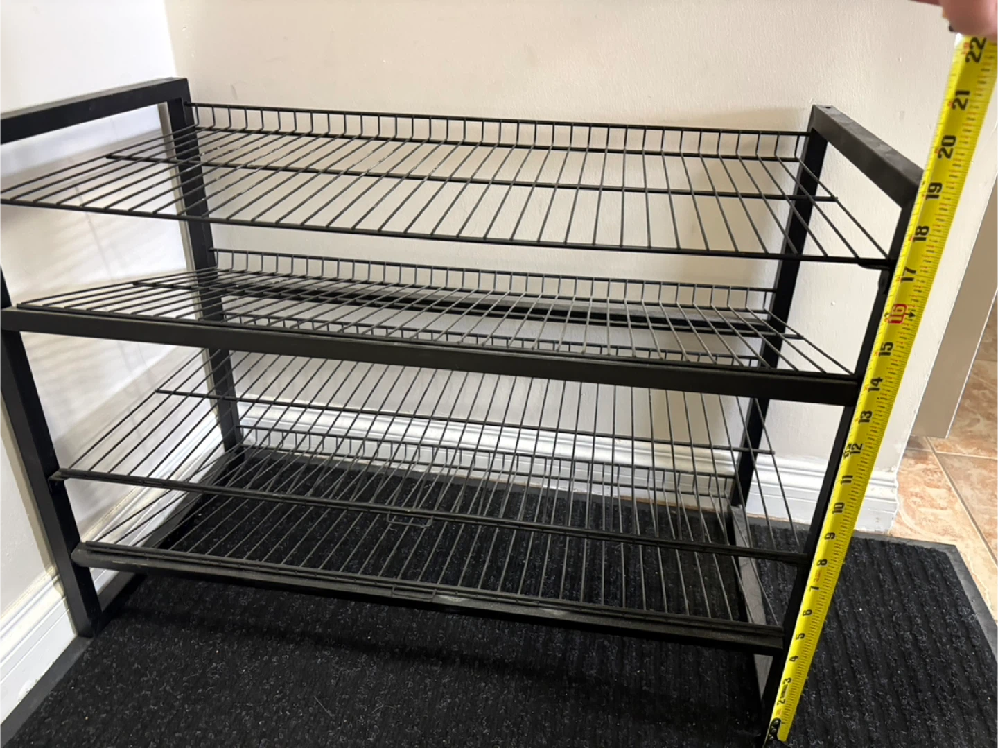3-Tier Wire Shoe Rack Shelf - photo 2