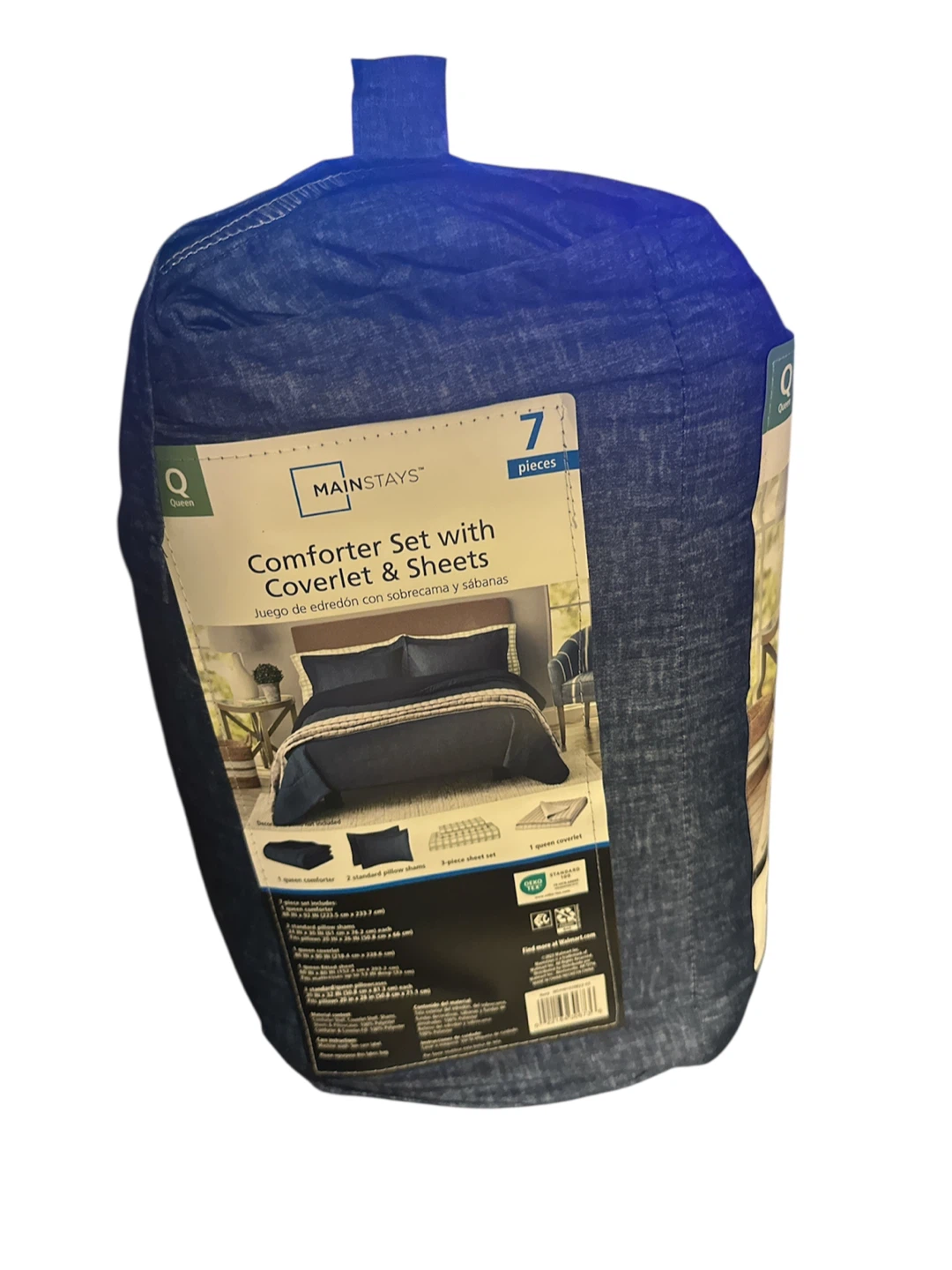 NEW Queen Comforter Set with Coverlet & Sheets - 7 Pieces - photo 2