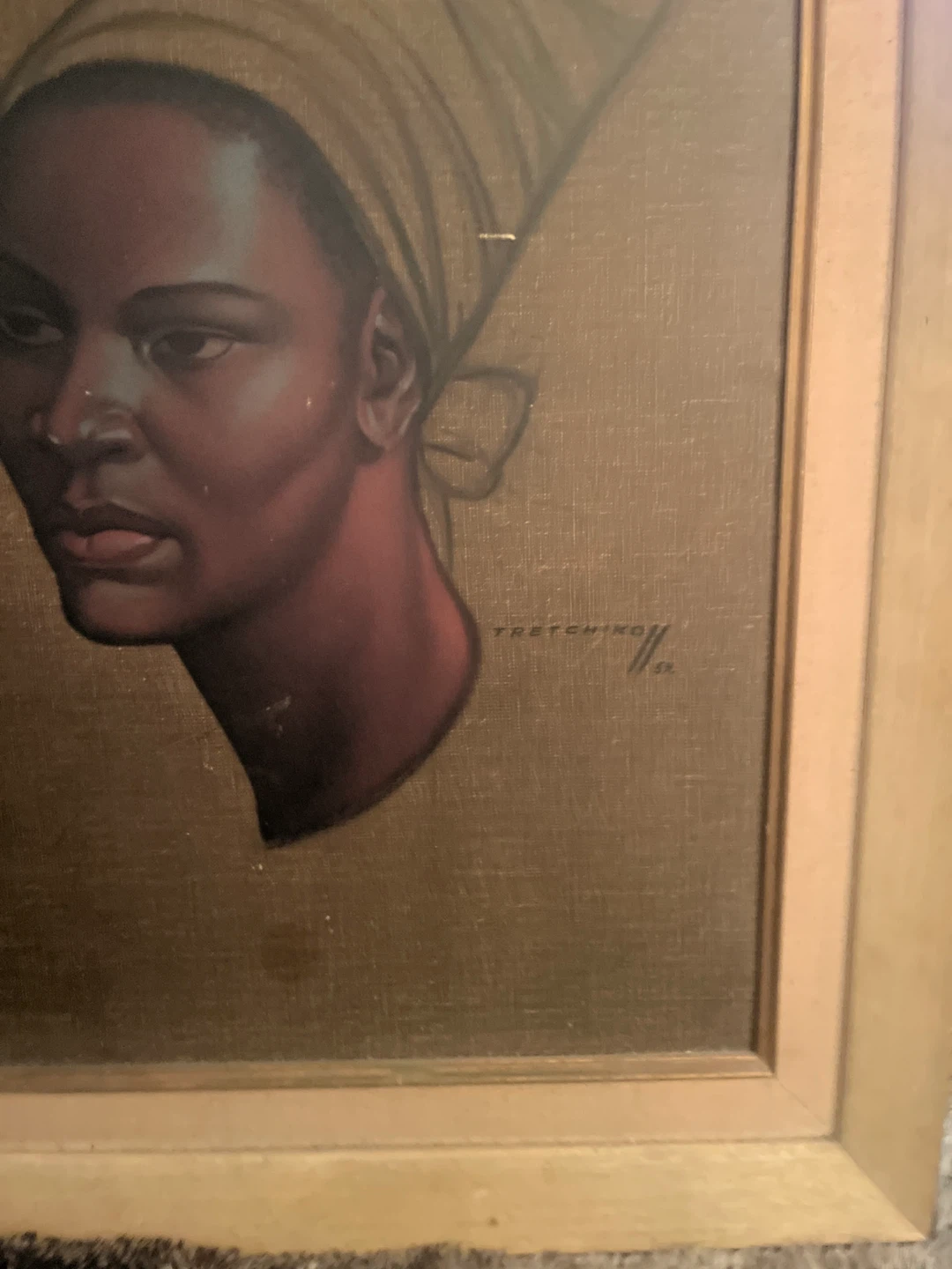 Framed Oil Painting Portrait “The Zulu Maiden” - photo 3