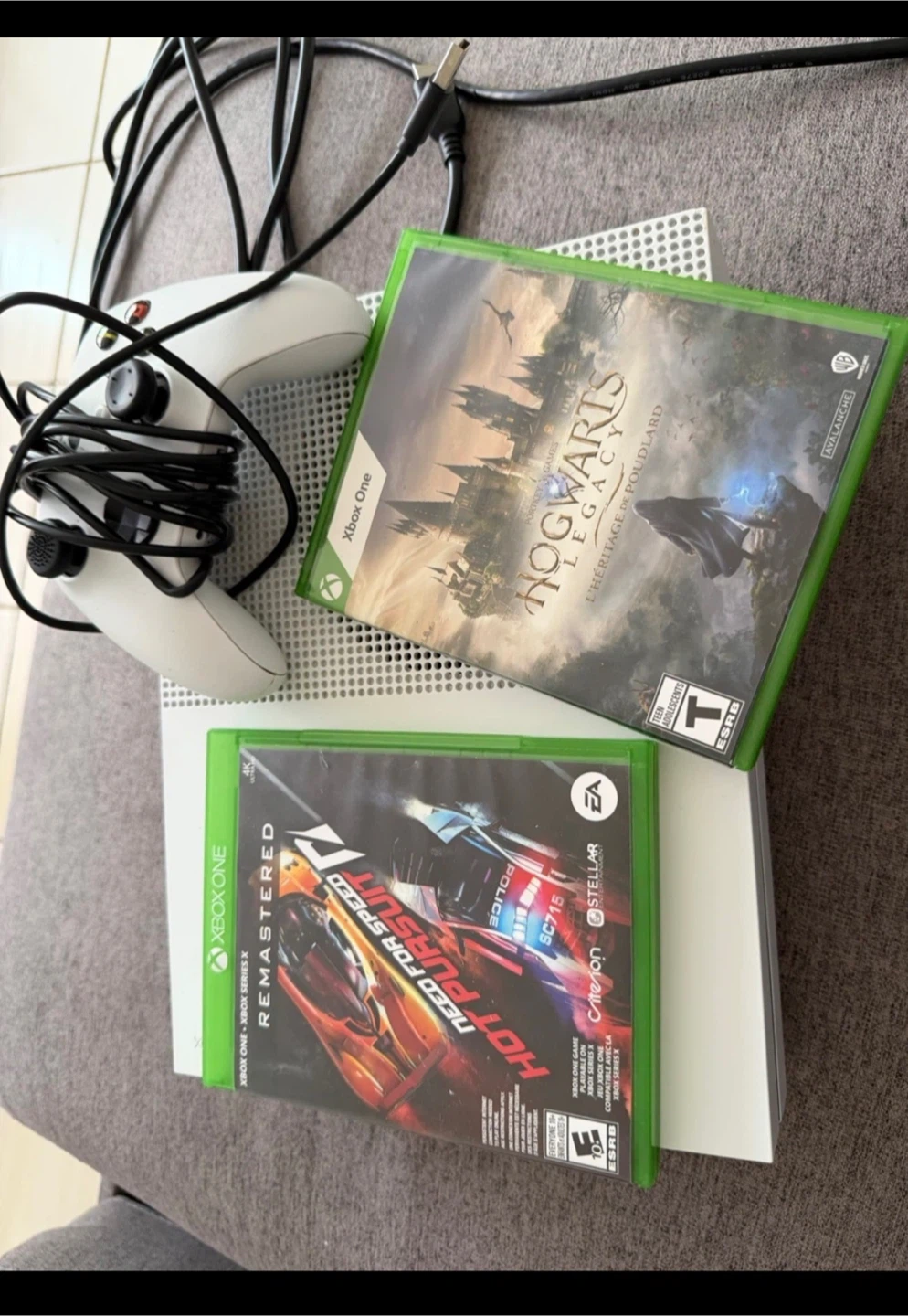 Xbox One S Console with Controllers and Games