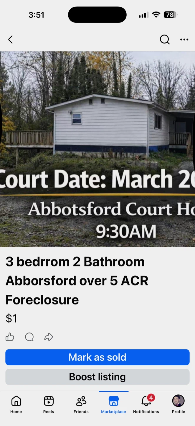3 Bedroom 2 Bathroom Foreclosure House