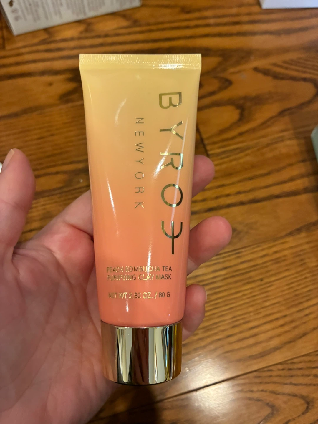 BYROE Peach Kombucha Tea Purifying Clay Mask 2.82 oz / 80 g - photo 3