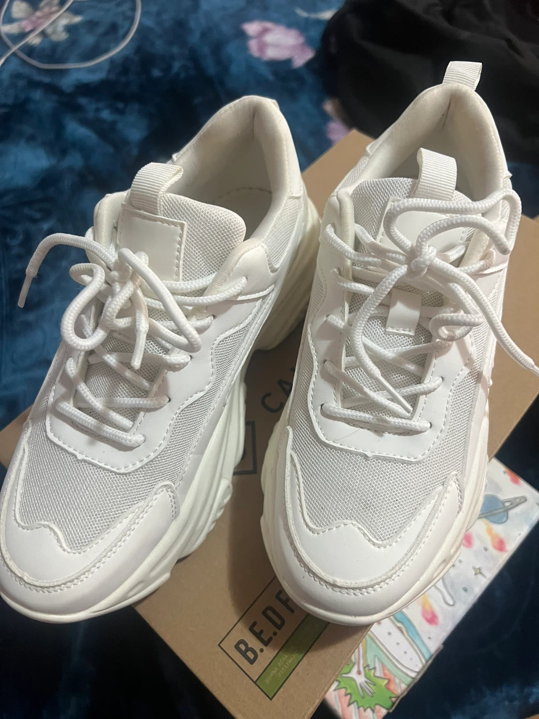 Refresh Women's White Chunky Sneakers Size 6.5
