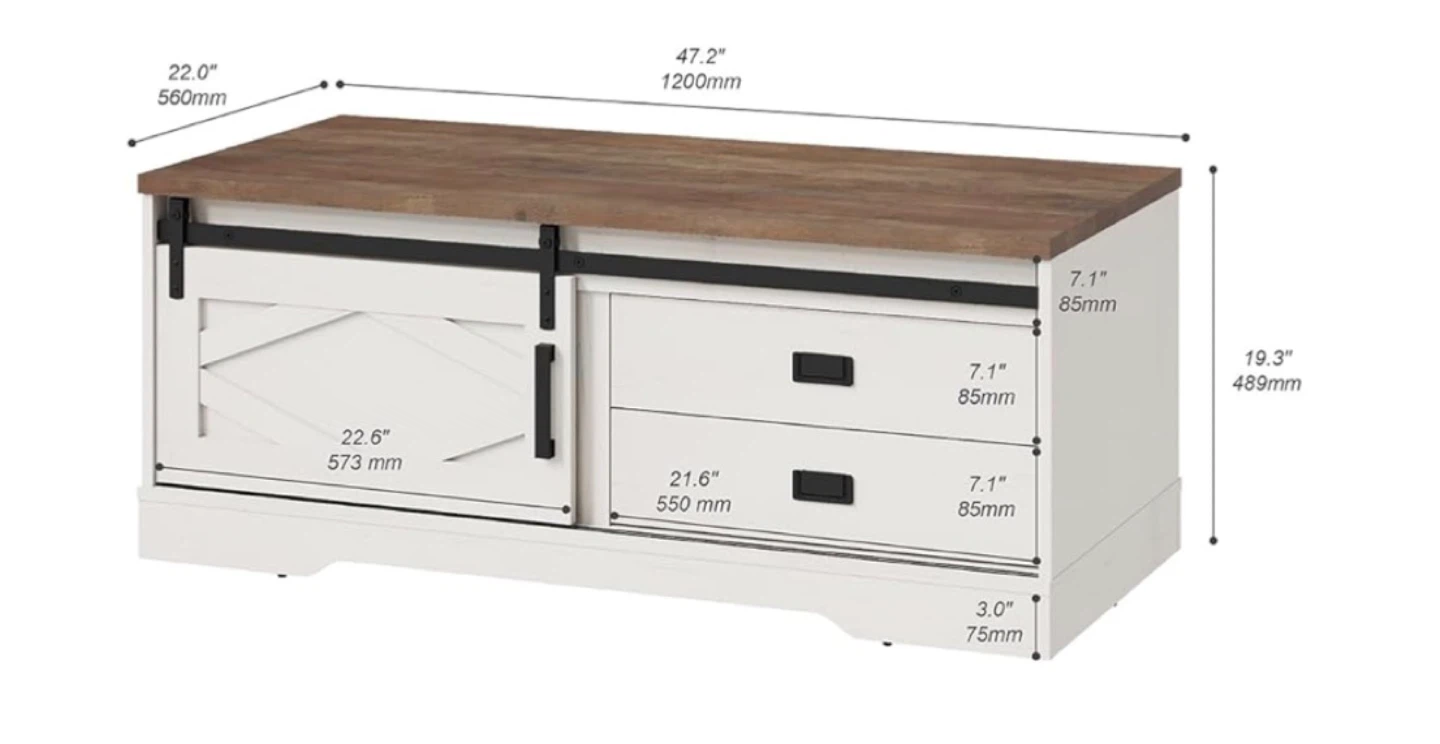 Coffee Table with Storage - photo 3