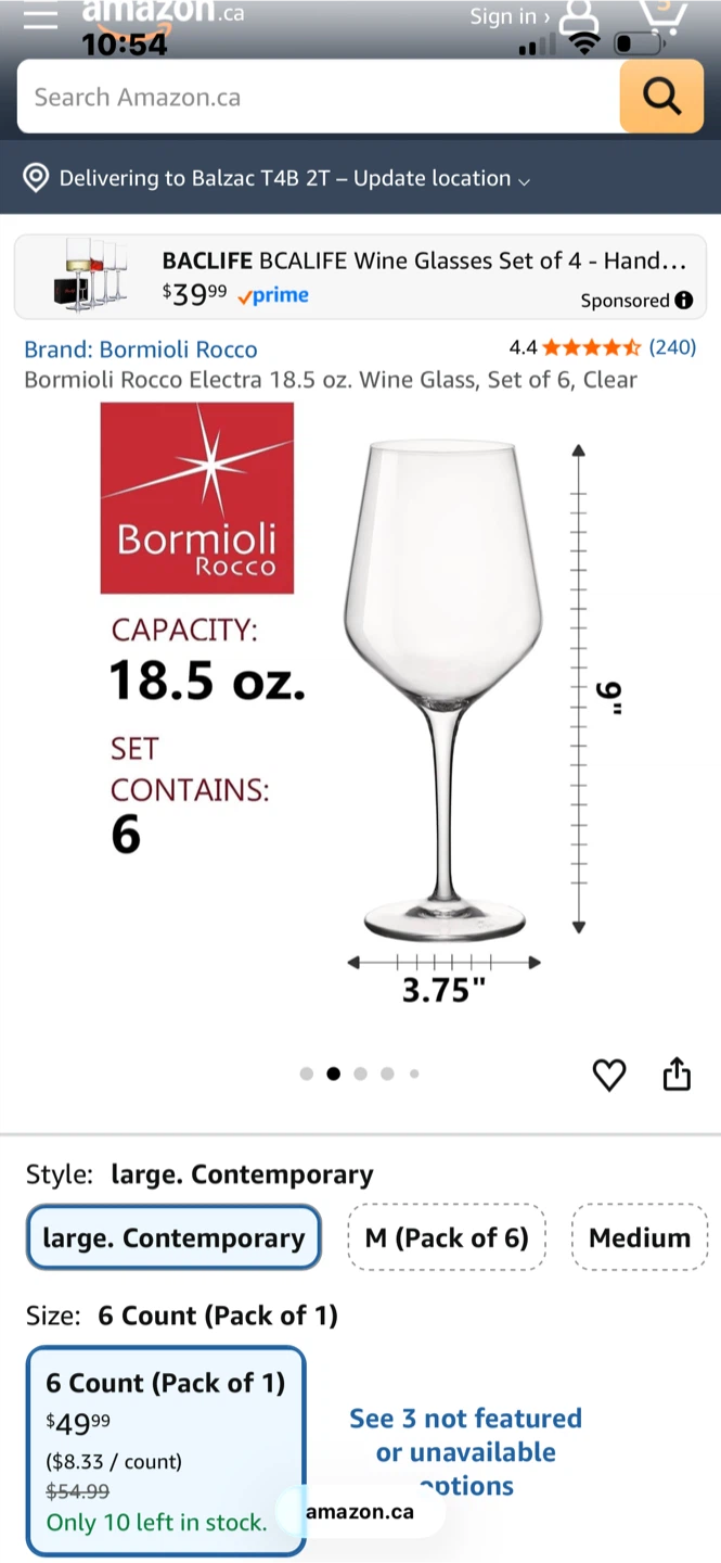 Bormioli Rocco Vino Regale Wine Glasses - 8 Pack - photo 3