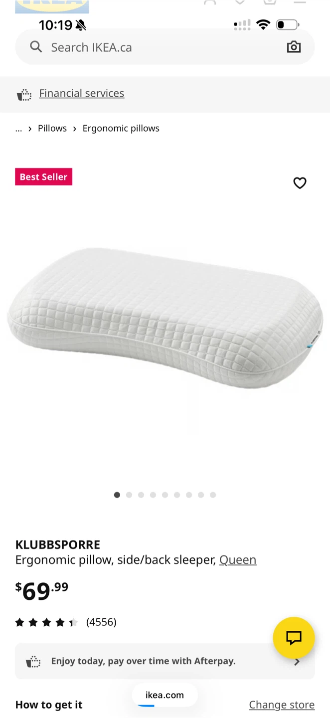 IKEA KLUBBSPORRE Ergonomic Pillow Queen - photo 2