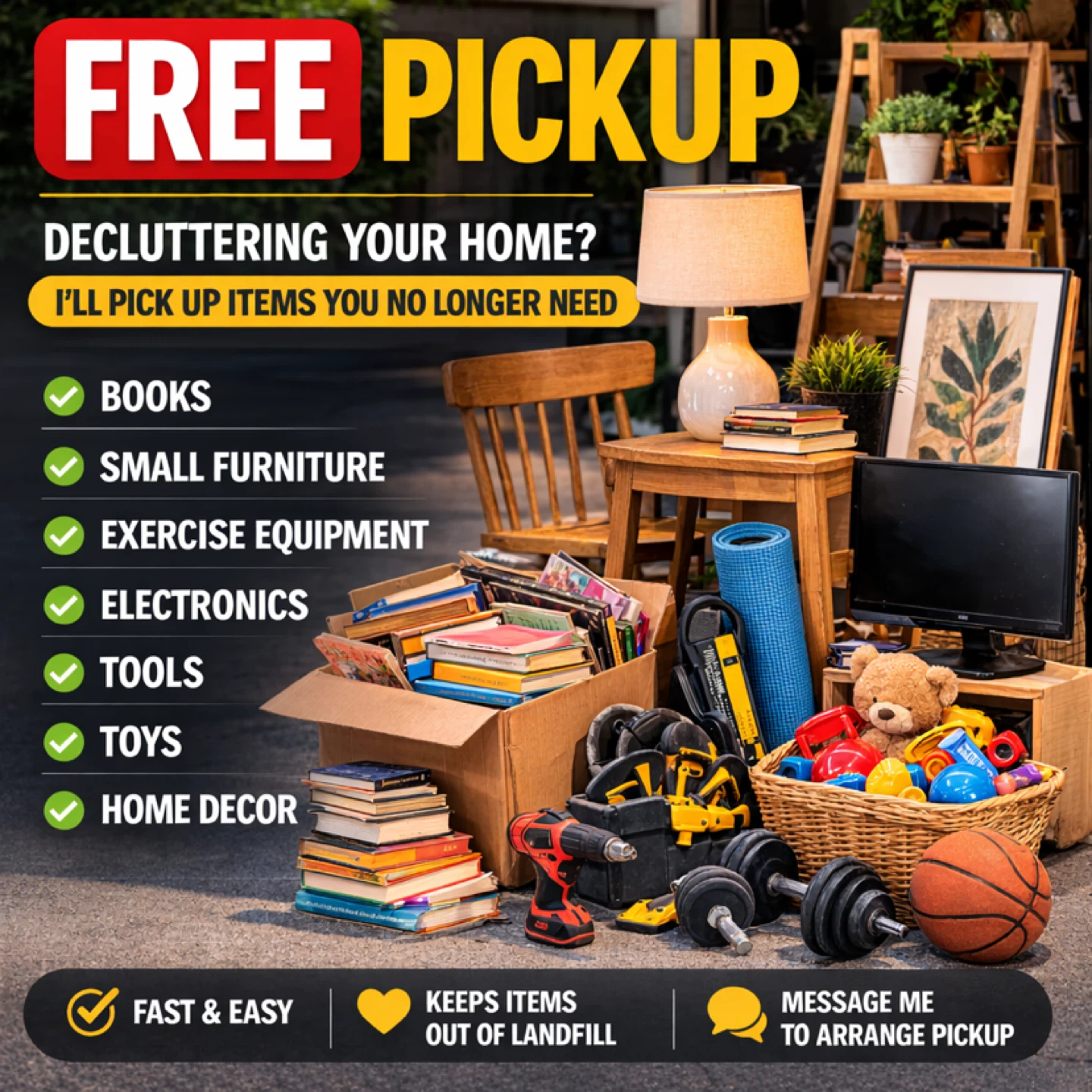 FREE Pickup – Books, Furniture & Household Items (Calgary, AB)