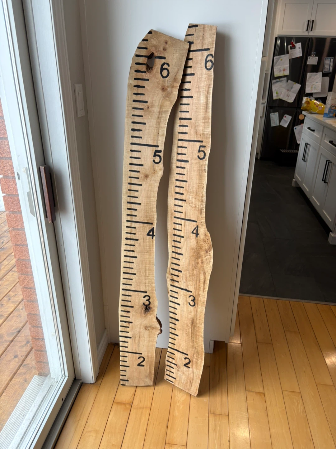 Live Edge Wood Ruler Height Chart