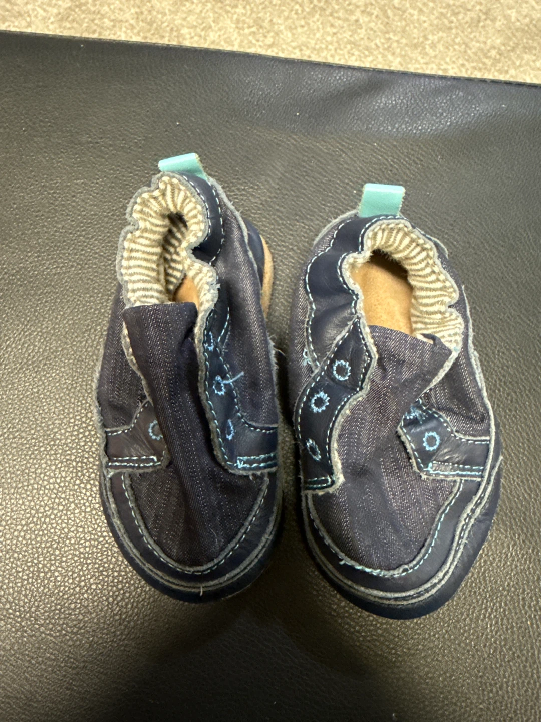 Navy Denim Baby Shoes
