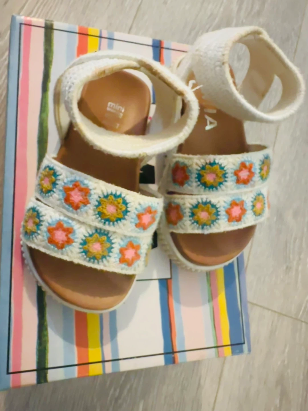 Mia Maja Crochet Sandal - Toddler / Little Kid - White size 5 - photo 3