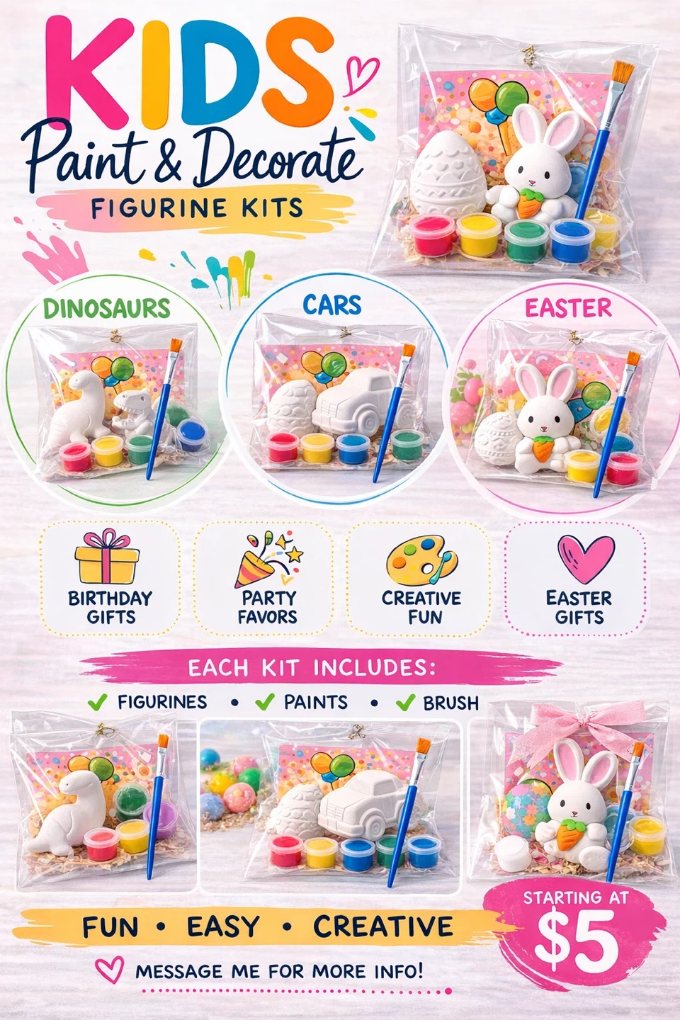 Fun Kids Craft Kits 🎨 Dinosaurs • Cars • Easter