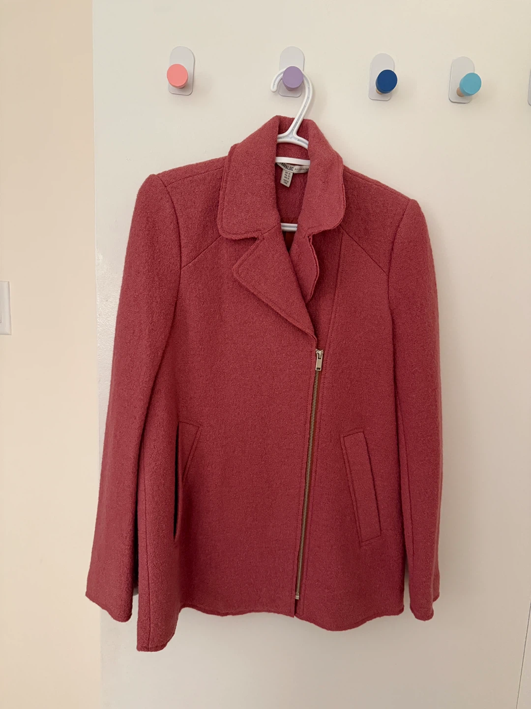 Pink Zara TRAFALUC side zip jacket, size XS