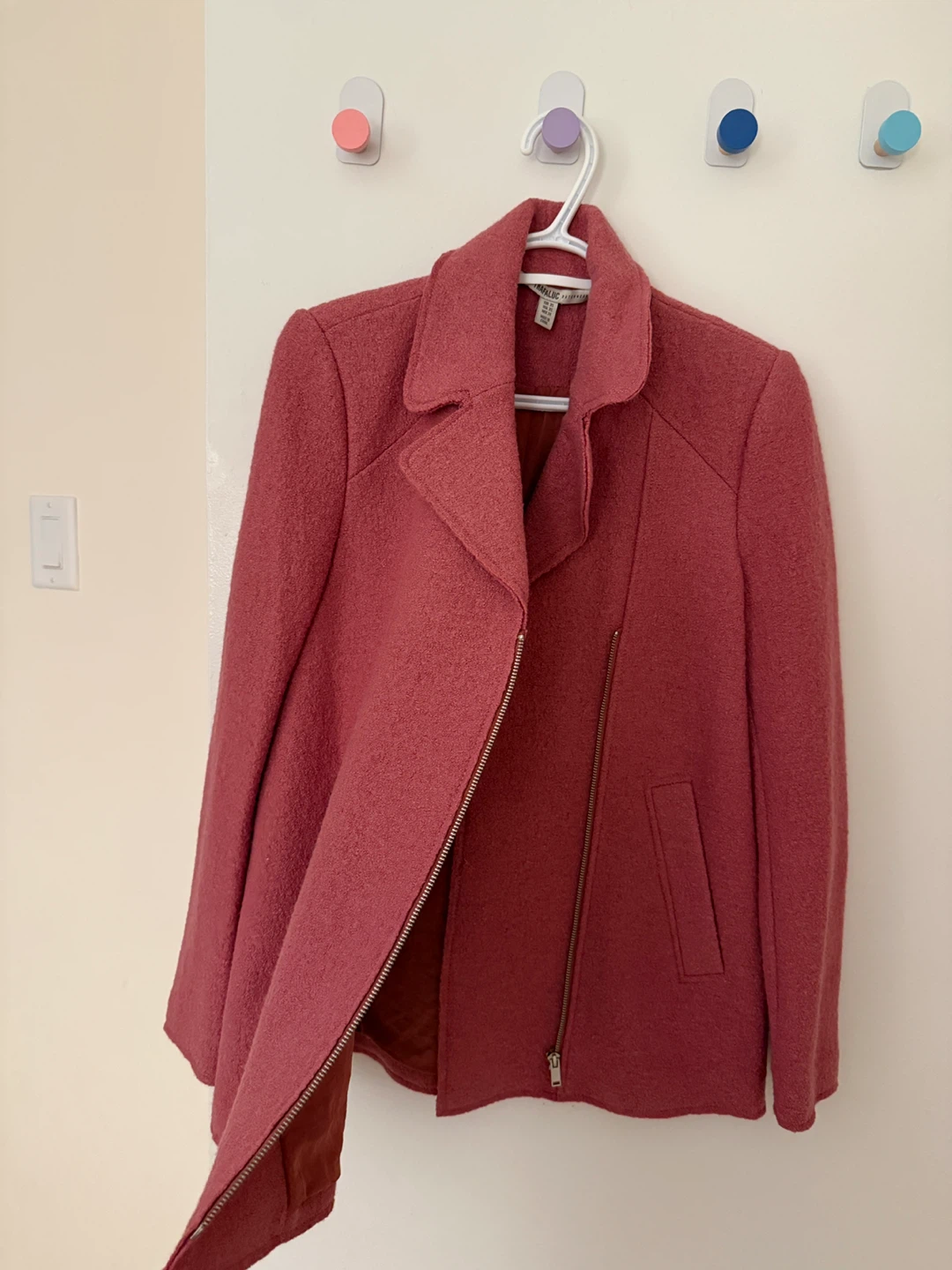 Pink Zara TRAFALUC side zip jacket, size XS - photo 2