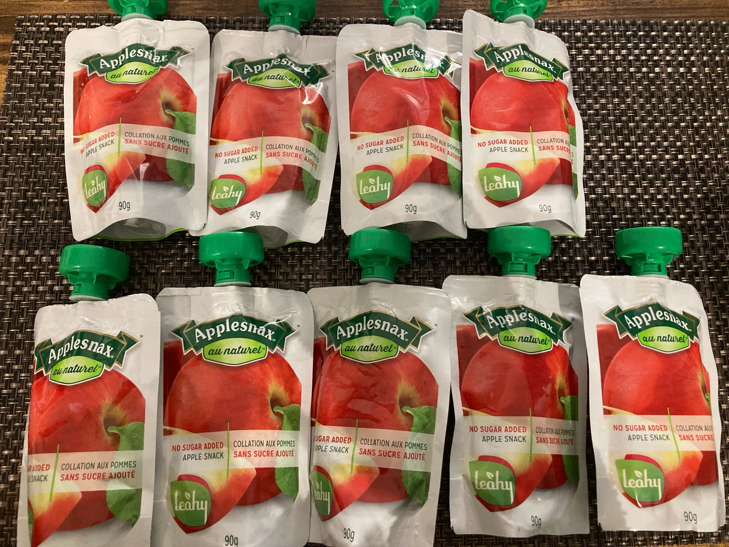 9 Applesnax au naturel Apple Snack Pouches
