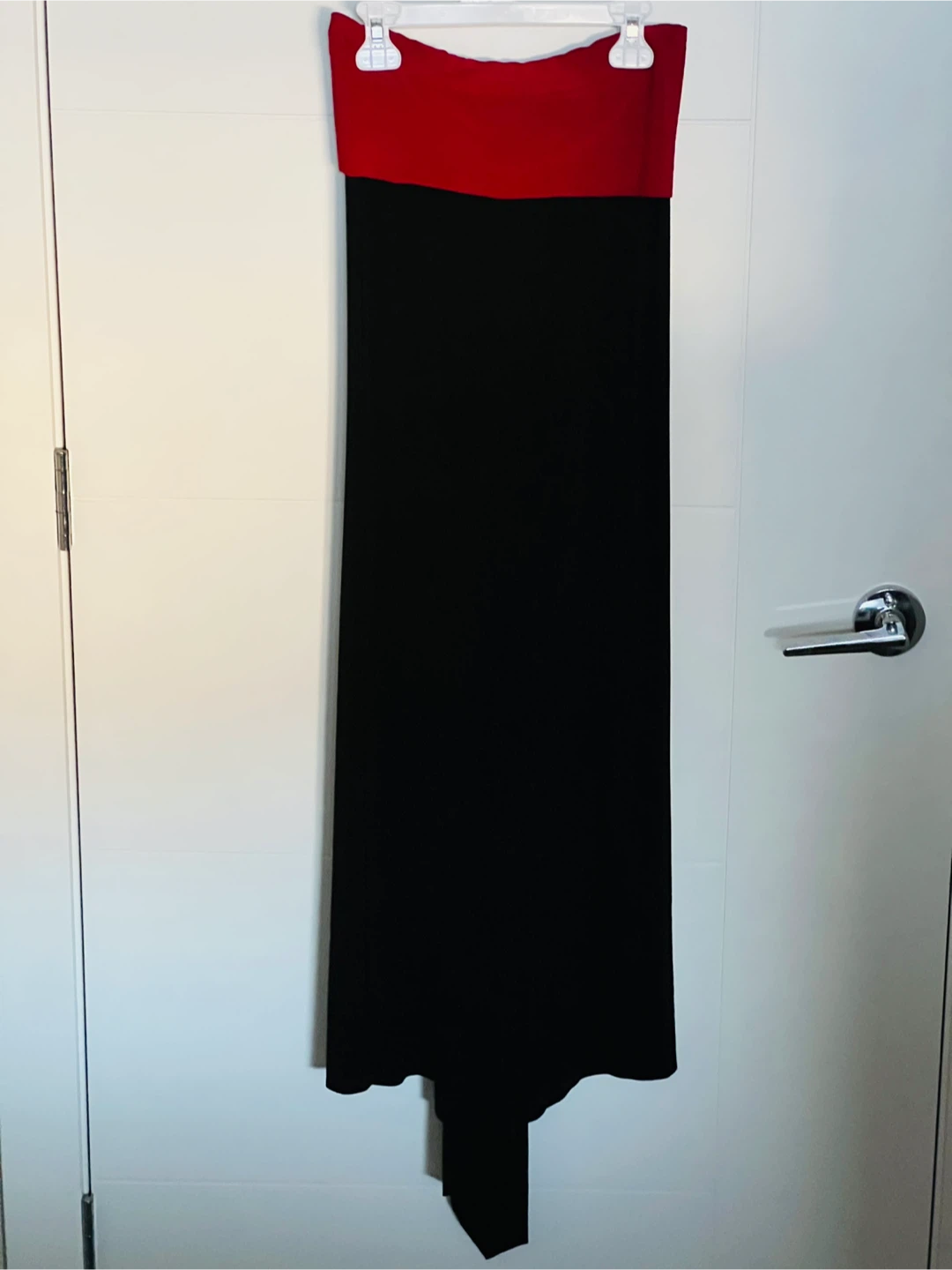 Black and Red Strapless Maxi Dress XS - photo 2
