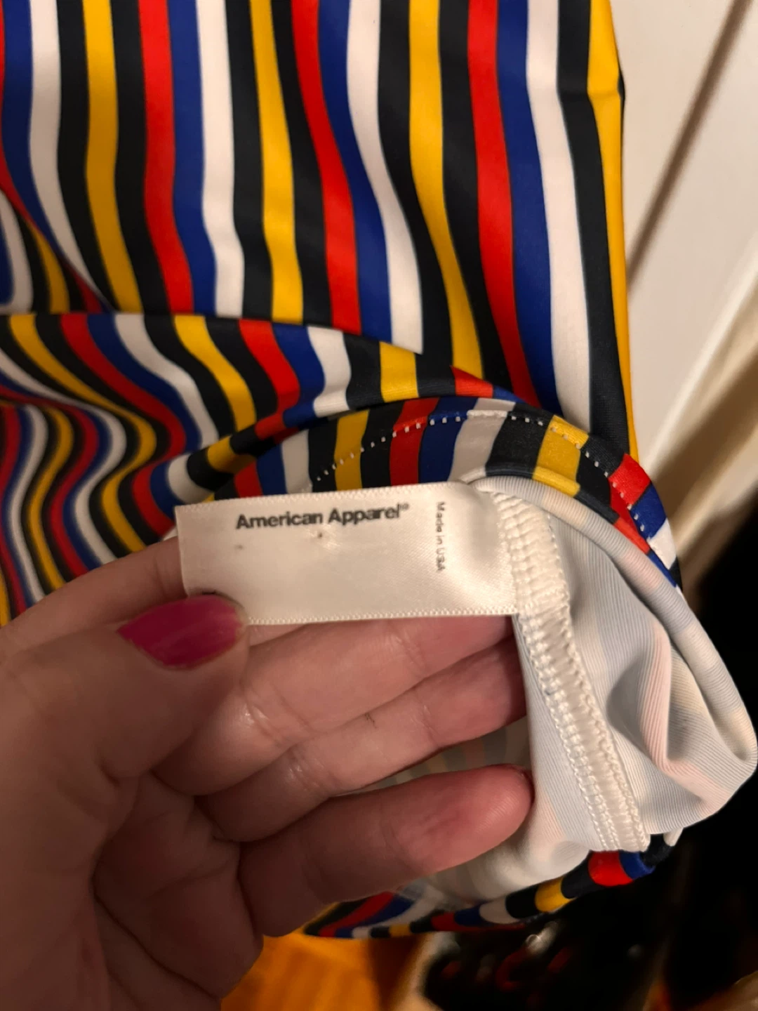 American Apparel Striped Dress - Black/Red/Blue/Yellow - photo 3