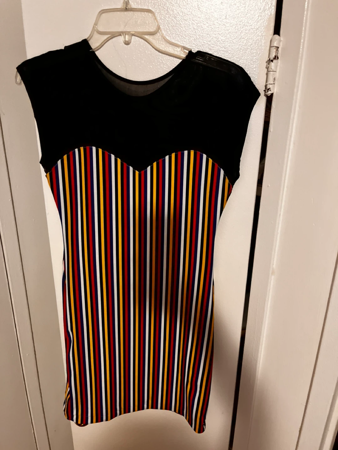 American Apparel Striped Dress - Black/Red/Blue/Yellow