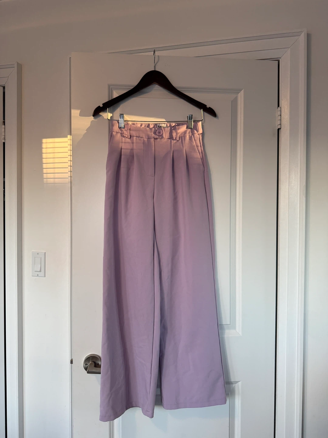 High Waisted Lilac Pants