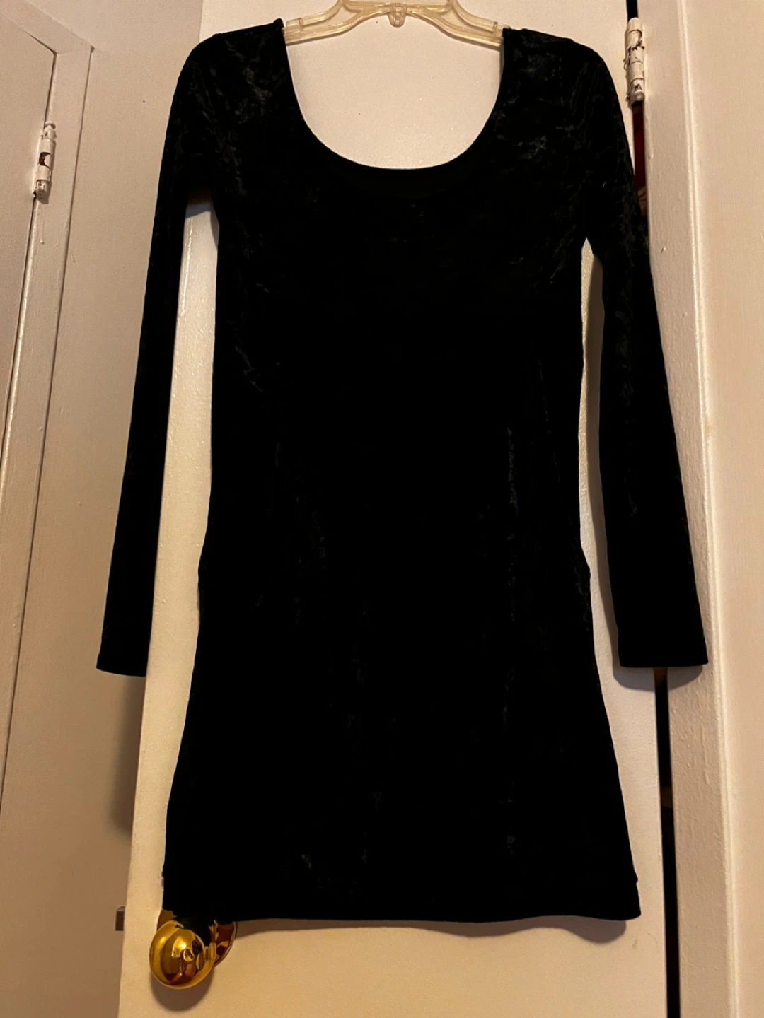 Black Velvet Long Sleeve mini dress - photo 5